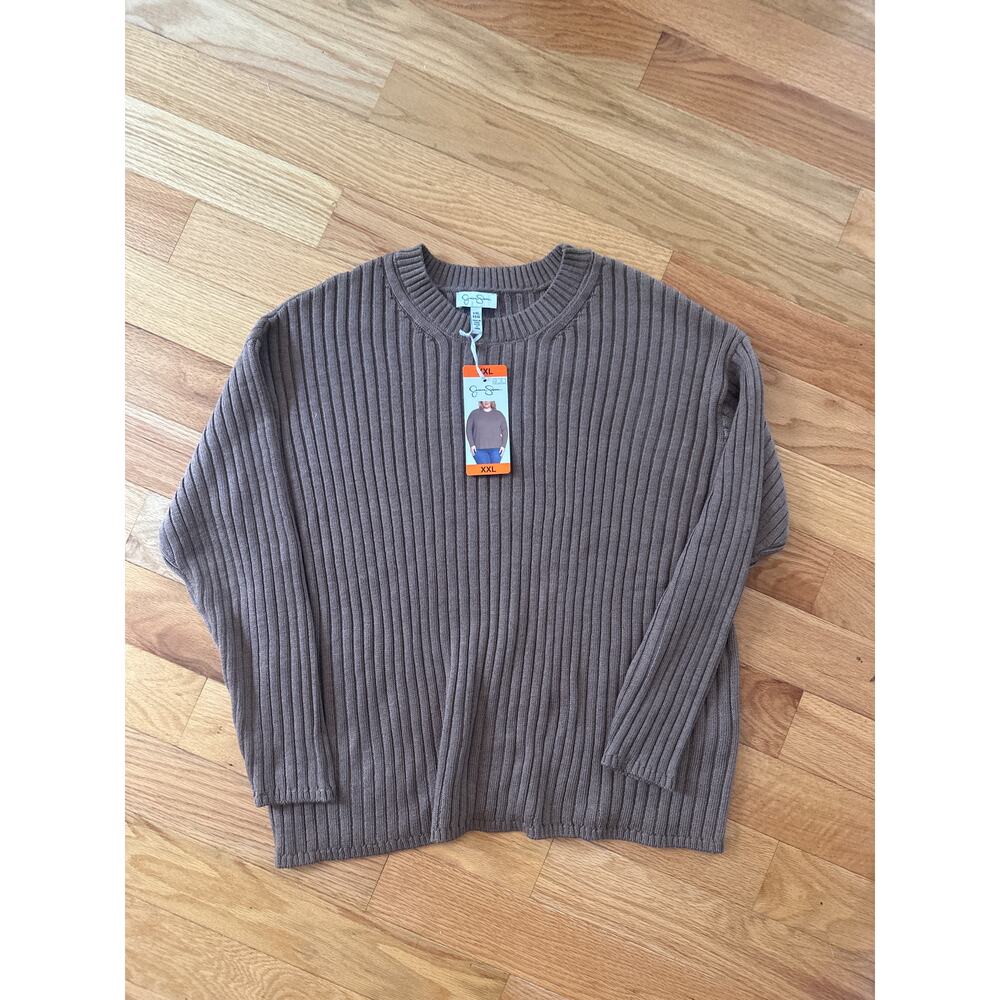 Jessica Simpson Women's Ribbed Brown Sweater Size XXL